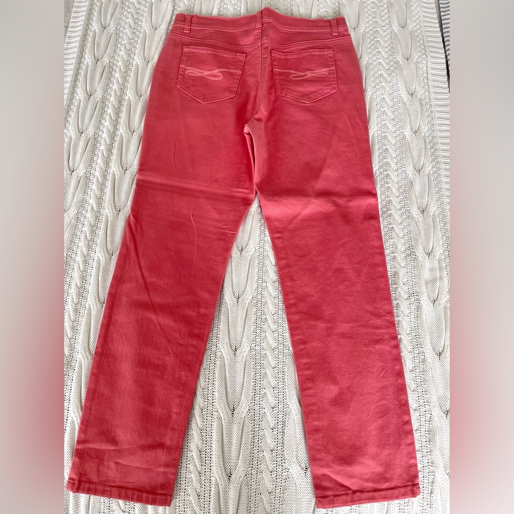 Style & Co Coral Pink High Rise Slim Leg Jeans Size 12P - Picture 2 of 11